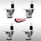 Service Caster 3'' SS Nylon Swivel 1-3/4'' Expanding Stem Caster Set Total Lock Brake, 4PK SCC-SSEXTTL20S314-NYS-134-4 - alternate 4